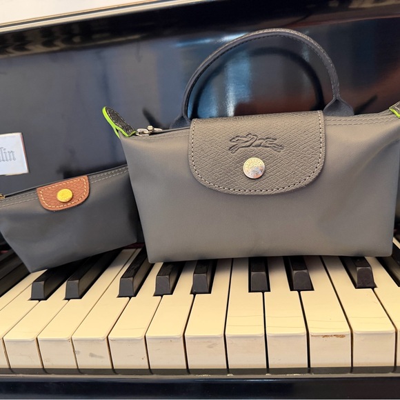 Longchamp Gray Le Pliage Mini Pouch - Picture 6 of 6